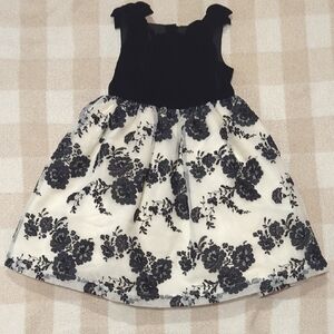 Janie and Jack Velvet Juno Valentine Holiday Party Dress Black Size 4